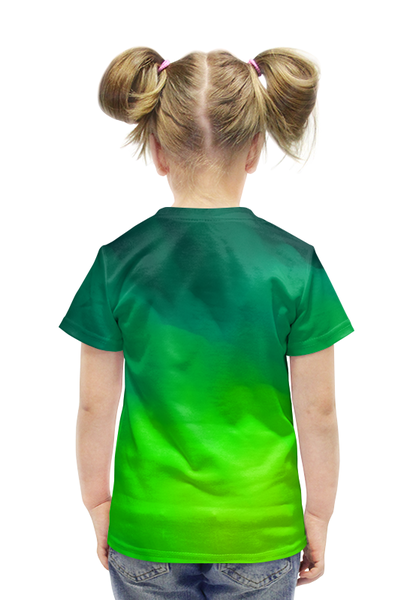 Заказать детскую футболку в Москве. Футболка с полной запечаткой для девочек Кислотные краски от THE_NISE  - готовые дизайны и нанесение принтов.