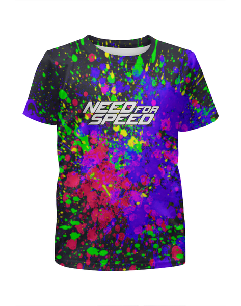Заказать детскую футболку в Москве. Футболка с полной запечаткой для девочек Need for Speed от THE_NISE  - готовые дизайны и нанесение принтов.