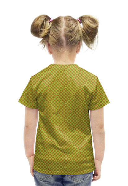 Заказать детскую футболку в Москве. Футболка с полной запечаткой для девочек Горох в квадрате от valezar - готовые дизайны и нанесение принтов.