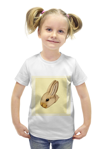 Заказать детскую футболку в Москве. Футболка с полной запечаткой для девочек Милый кролик от Екатерина Сергиенко - готовые дизайны и нанесение принтов.