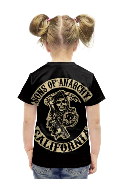 Заказать детскую футболку в Москве. Футболка с полной запечаткой для девочек Sons of Anarchy - Jemma от kenny - готовые дизайны и нанесение принтов.