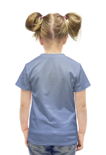 Заказать детскую футболку в Москве. Футболка с полной запечаткой для девочек Котик  (1) от T-shirt print  - готовые дизайны и нанесение принтов.