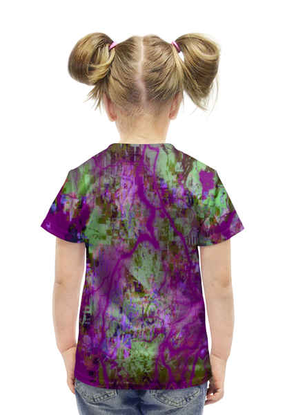 Заказать детскую футболку в Москве. Футболка с полной запечаткой для девочек Пятна краски от THE_NISE  - готовые дизайны и нанесение принтов.