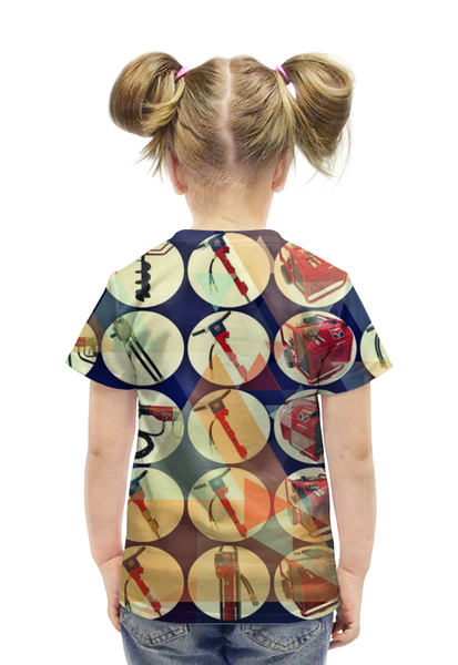 Заказать детскую футболку в Москве. Футболка с полной запечаткой для девочек hycon инструменты от crazymushroom - готовые дизайны и нанесение принтов.