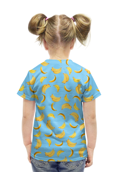 Заказать детскую футболку в Москве. Футболка с полной запечаткой для девочек Бананы от valezar - готовые дизайны и нанесение принтов.
