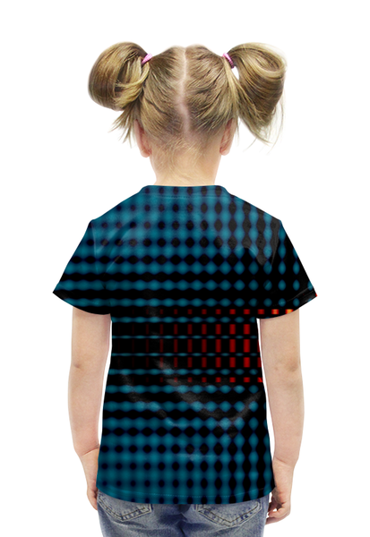 Заказать детскую футболку в Москве. Футболка с полной запечаткой для девочек Ромбики от THE_NISE  - готовые дизайны и нанесение принтов.