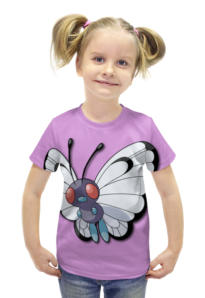Заказать детскую футболку в Москве. Футболка с полной запечаткой для девочек Баттерфри от scoopysmith - готовые дизайны и нанесение принтов.