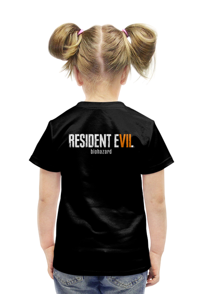Заказать детскую футболку в Москве. Футболка с полной запечаткой для девочек Resident Evil 7 от game-fan - готовые дизайны и нанесение принтов.