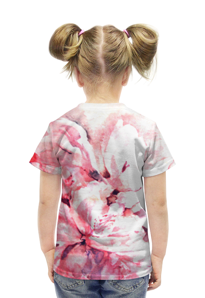 Заказать детскую футболку в Москве. Футболка с полной запечаткой для девочек Лепестки цветов от Anna Lomachenko - готовые дизайны и нанесение принтов.