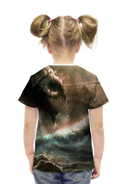 Заказать детскую футболку в Москве. Футболка с полной запечаткой для девочек Riddik- " Чёрная дыра" от margo23 - готовые дизайны и нанесение принтов.