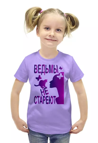Заказать детскую футболку в Москве. Футболка с полной запечаткой для девочек Ведьмы не стареют от p_i_r_a_n_y_a  - готовые дизайны и нанесение принтов.