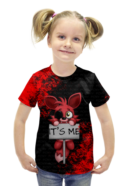 Заказать детскую футболку в Москве. Футболка с полной запечаткой для девочек Foxy - Five Nights at Freddy's от weeert - готовые дизайны и нанесение принтов.