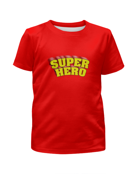 Заказать детскую футболку в Москве. Футболка с полной запечаткой для девочек Super hero от THE_NISE  - готовые дизайны и нанесение принтов.