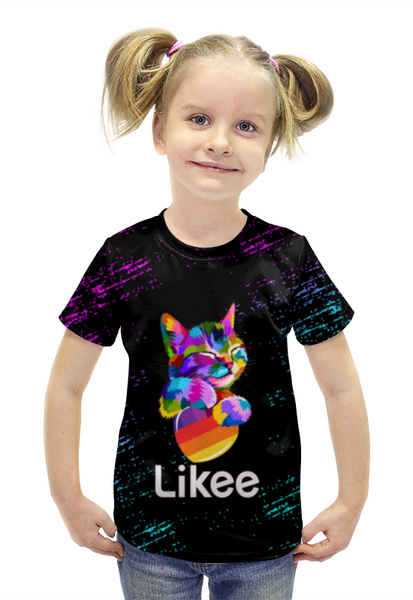 Заказать детскую футболку в Москве. Футболка с полной запечаткой для девочек Без названия от weeert - готовые дизайны и нанесение принтов.