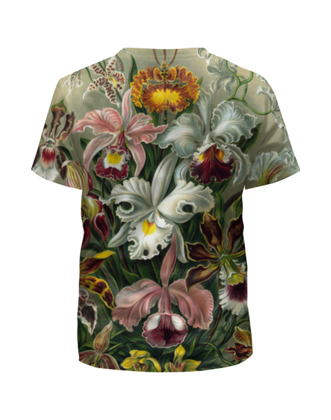 Заказать детскую футболку в Москве. Футболка с полной запечаткой для девочек Орхидеи (Orchideae, Ernst Haeckel) от Apfelbaum - готовые дизайны и нанесение принтов.