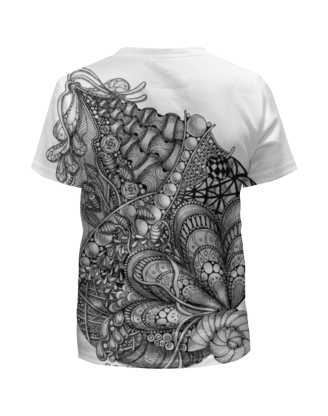 Заказать детскую футболку в Москве. Футболка с полной запечаткой для девочек Морская абстракция от Daniela Russo - готовые дизайны и нанесение принтов.