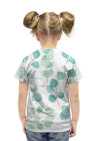 Заказать детскую футболку в Москве. Футболка с полной запечаткой для девочек ЭВКАЛИПТ от cooldesign  - готовые дизайны и нанесение принтов.