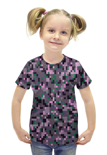 Заказать детскую футболку в Москве. Футболка с полной запечаткой для девочек Fashion Pixel от THE_NISE  - готовые дизайны и нанесение принтов.