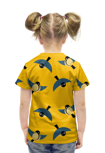 Заказать детскую футболку в Москве. Футболка с полной запечаткой для девочек Ласточки от Yaroslava - готовые дизайны и нанесение принтов.