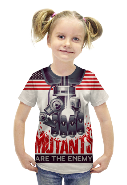 Заказать детскую футболку в Москве. Футболка с полной запечаткой для девочек Мутанты от Media M  - готовые дизайны и нанесение принтов.