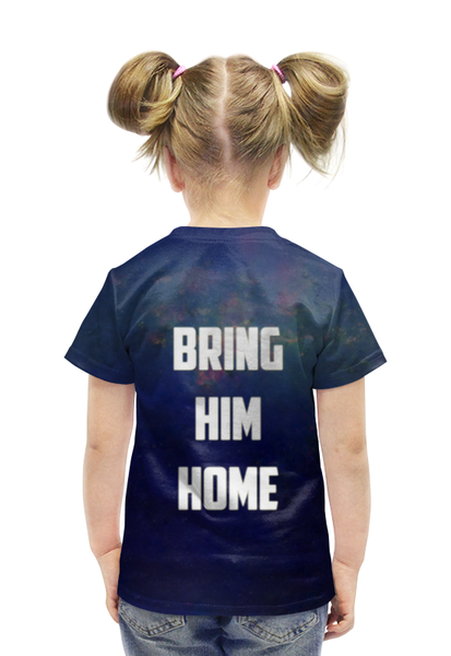 Заказать детскую футболку в Москве. Футболка с полной запечаткой для девочек Марсианин от ecoego - готовые дизайны и нанесение принтов.