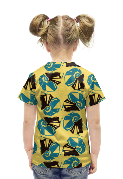 Заказать детскую футболку в Москве. Футболка с полной запечаткой для девочек слоны  от Eliza - готовые дизайны и нанесение принтов.
