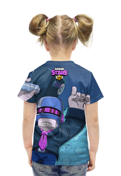 Заказать детскую футболку в Москве. Футболка с полной запечаткой для девочек BRAWL STARS FRANK от geekbox - готовые дизайны и нанесение принтов.