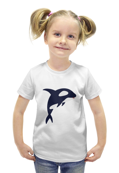 Заказать детскую футболку в Москве. Футболка с полной запечаткой для девочек Касатка от nadegda - готовые дизайны и нанесение принтов.