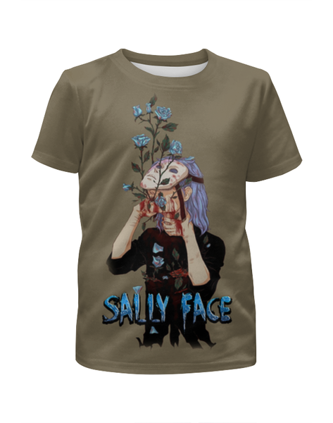 Заказать детскую футболку в Москве. Футболка с полной запечаткой для девочек Sally Face (Салли Фейс) от weeert - готовые дизайны и нанесение принтов.