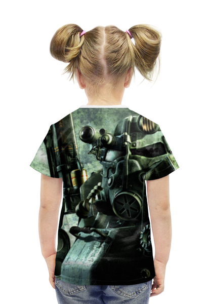 Заказать детскую футболку в Москве. Футболка с полной запечаткой для девочек Fallout от Дмитрий Тарасов - готовые дизайны и нанесение принтов.
