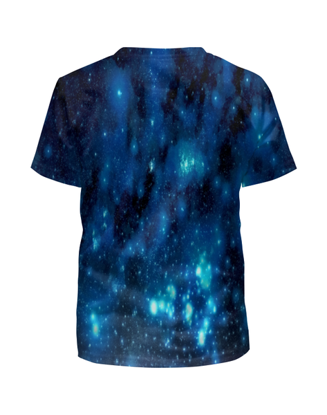 Заказать детскую футболку в Москве. Футболка с полной запечаткой для девочек Звездное небо от THE_NISE  - готовые дизайны и нанесение принтов.