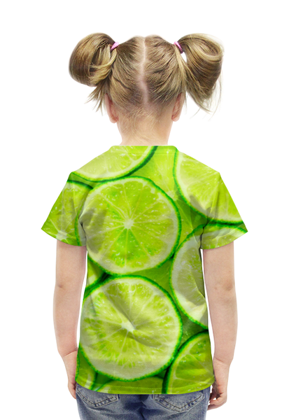 Заказать детскую футболку в Москве. Футболка с полной запечаткой для девочек Цитрус от Niq=D - готовые дизайны и нанесение принтов.