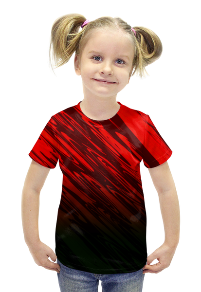 Заказать детскую футболку в Москве. Футболка с полной запечаткой для девочек Разводы от THE_NISE  - готовые дизайны и нанесение принтов.