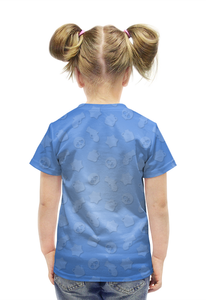 Заказать детскую футболку в Москве. Футболка с полной запечаткой для девочек BRAWL STARS CROW от geekbox - готовые дизайны и нанесение принтов.
