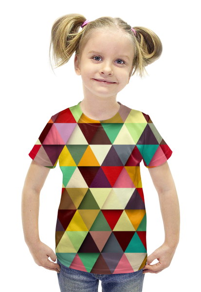 Заказать детскую футболку в Москве. Футболка с полной запечаткой для девочек Абстракция от Leichenwagen - готовые дизайны и нанесение принтов.