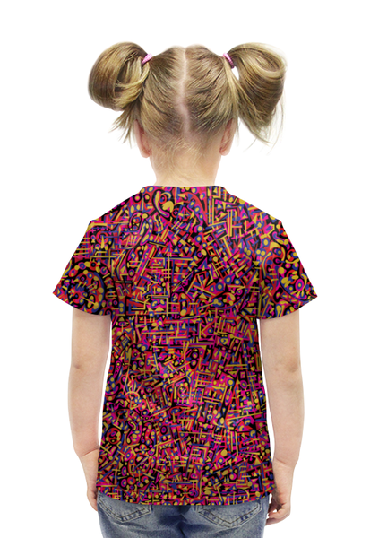 Заказать детскую футболку в Москве. Футболка с полной запечаткой для девочек Карамель. от Vadim Koval - готовые дизайны и нанесение принтов.