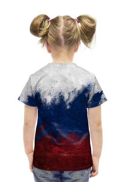 Заказать детскую футболку в Москве. Футболка с полной запечаткой для девочек Русский Медведь от tutik_mutik@mail.ru - готовые дизайны и нанесение принтов.