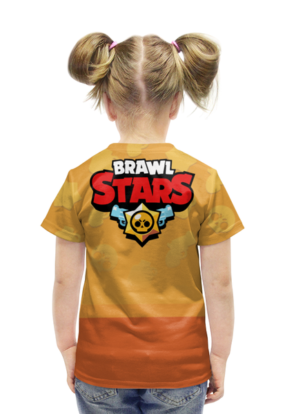 Заказать детскую футболку в Москве. Футболка с полной запечаткой для девочек Brawl Stars        от T-shirt print  - готовые дизайны и нанесение принтов.