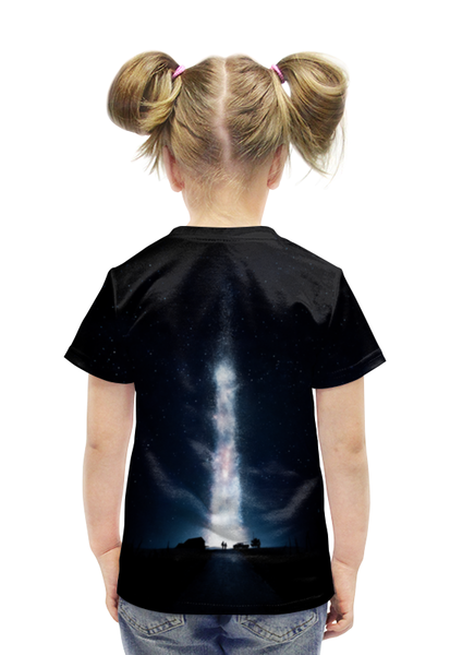 Заказать детскую футболку в Москве. Футболка с полной запечаткой для девочек Интерстеллар от skynatural - готовые дизайны и нанесение принтов.
