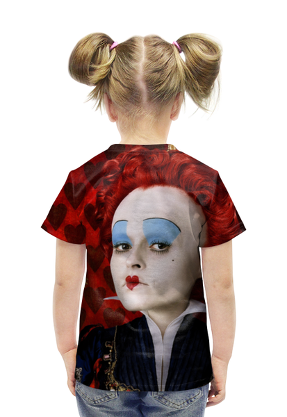Заказать детскую футболку в Москве. Футболка с полной запечаткой для девочек Королева Червей от skynatural - готовые дизайны и нанесение принтов.