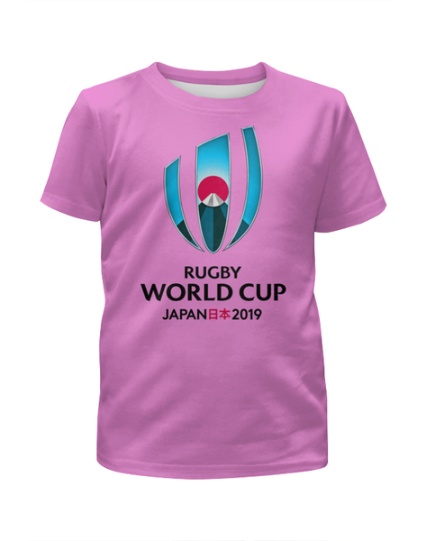 Заказать детскую футболку в Москве. Футболка с полной запечаткой для девочек Кубок Мира по регби в Японии от rugby - готовые дизайны и нанесение принтов.