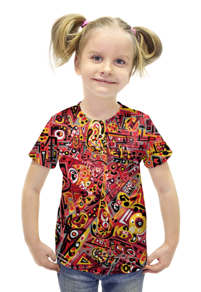 Заказать детскую футболку в Москве. Футболка с полной запечаткой для девочек zdermm431 от Vadim Koval - готовые дизайны и нанесение принтов.