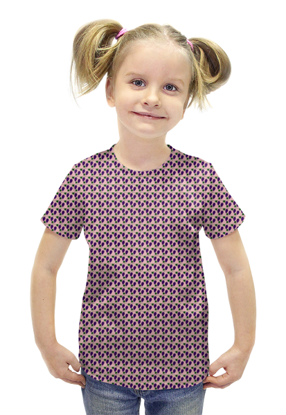 Заказать детскую футболку в Москве. Футболка с полной запечаткой для девочек Гроздья винограда от Лана  - готовые дизайны и нанесение принтов.