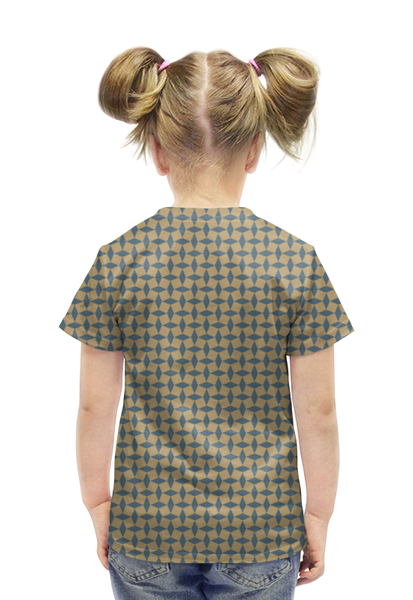 Заказать детскую футболку в Москве. Футболка с полной запечаткой для девочек Геометрический орнамент от valezar - готовые дизайны и нанесение принтов.