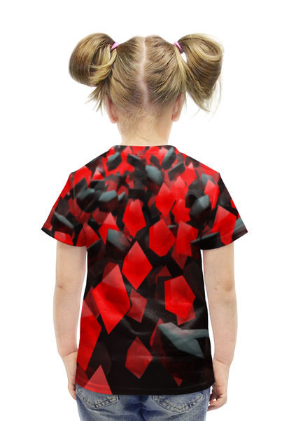 Заказать детскую футболку в Москве. Футболка с полной запечаткой для девочек Кубики от THE_NISE  - готовые дизайны и нанесение принтов.