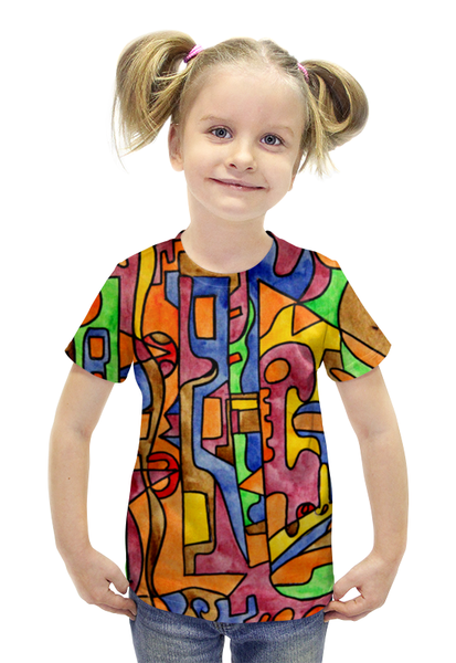 Заказать детскую футболку в Москве. Футболка с полной запечаткой для девочек BAWC2`-=N от Vadim Koval - готовые дизайны и нанесение принтов.