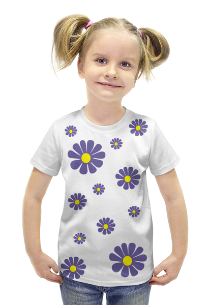 Заказать детскую футболку в Москве. Футболка с полной запечаткой для девочек сентябринки от nikol - готовые дизайны и нанесение принтов.