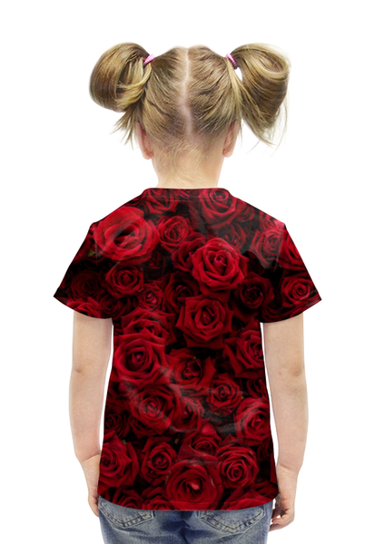 Заказать детскую футболку в Москве. Футболка с полной запечаткой для девочек Сад роз от THE_NISE  - готовые дизайны и нанесение принтов.