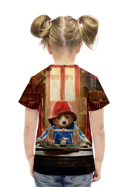 Заказать детскую футболку в Москве. Футболка с полной запечаткой для девочек Паддингтон от skynatural - готовые дизайны и нанесение принтов.