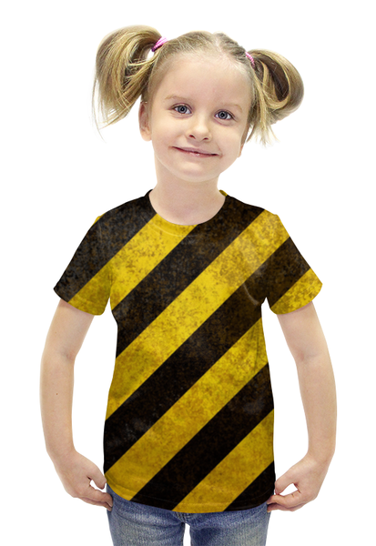 Заказать детскую футболку в Москве. Футболка с полной запечаткой для девочек Полосы от Виктор Гришин - готовые дизайны и нанесение принтов.